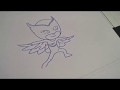 Robot Draws Picture of PJ Masks while Playing Theme Intro Song (original version)