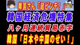 【ゆっくり解説】韓国が絶望！大幅貿易赤字 8ヶ月連続＋累計史上最大の貿易赤字が更新！