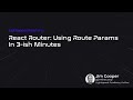 How to Use Route Parameters in React Router | React Router Tutorial