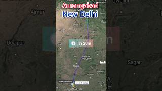 Aurangabad to New Delhi flight Route ✈️ || Maharashtra to Delhi ||