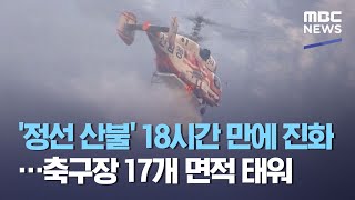 '정선 산불' 18시간 만에 진화…축구장 17개 면적 태워 (2021.02.21/뉴스데스크/MBC)