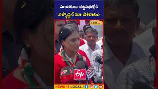 YS Sharmila: హంతకులు చట్టసభల్లోకి వెళ్ళొద్దనే మా పోరాటం | #shorts | #local18