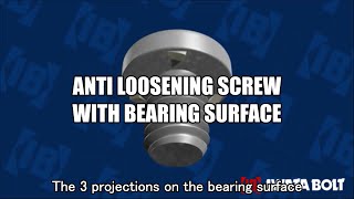 Anti loosening screw with bearing surface. Bearing Lock Fastener T-type