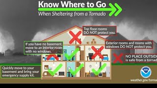 What to do for a tornado watch versus tornado warning.
