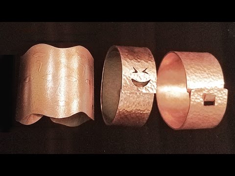 Easy Hammered Copper Bracelet With Fast Simple Clasp Easy Hammered Copper Bracelet With Fast Simple Clasp