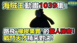 海賊王動畫1039集：路飛橡膠果實的驚人秘密！戰鬥天才精采對決！