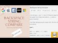 Leetcode 844 | Backspace String Compare (Java Solution with detailed explanation)