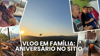 Dia no Sítio em Minas - Conhecendo o sítio com paisagens maravilhosas - parabéns do meu Tio-família