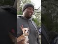 man saves dog from coyote attack