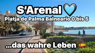 S‘Arenal 🩵 Mallorca 🇪🇸 Balneario 0-5 🌴 die wahre Platja de Palma 🩵 top Ort 😎 19° ☀️