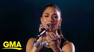 Nicole Scherzinger performs 'With One Look' on 'GMA'