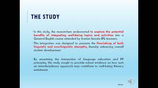 Bridging Language and Well-being: Integrating Positive Psychology Content into English Language.....