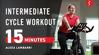 Intermediate Cycle Workout - PYRAMID INTERVALS | 15 Minutes