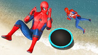 GTA 5 Team Spiderman Trampoline Jumps/Fails (Ragdolls/Euphoria Physics)