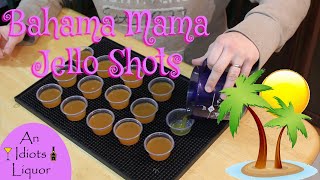 Bahama Mama Jello Shots - A Twist on the classic Rum cocktail recipe.