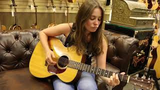 Angela Petrilli playing our 1948 Martin 000-21 here at Norman's Rare Guitars