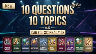 Can You Score 10/10? | 10 Questions • 10 Topics (Daily Trivia)