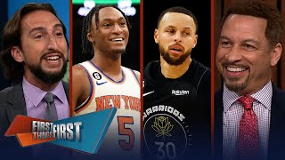Lakers defeat Warriors in Steph Curry's return, Knicks win 9th straight | NBA | FIRST THINGS FIRST