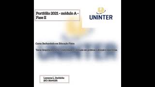 Portfolio Uninter 2021- Bacharelado educação física