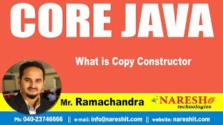 Core Java Tutorials | What is Copy Constructor | Mr.Ramachandra
