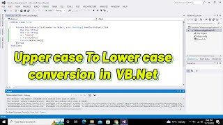 how to convert upper case letters to lower case letters in vb.net