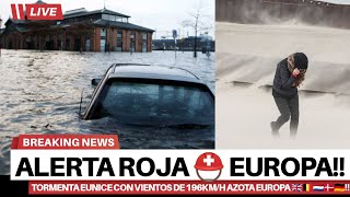 TORMENTA EUNICE CASTIGA EUROPA 🌍 LA MAS PODEROSA EN 40 AÑOS‼️