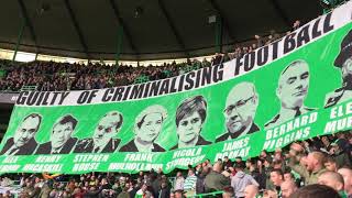 Green Brigade Display | Celtic vs Dundee | Celtic fans against the bill