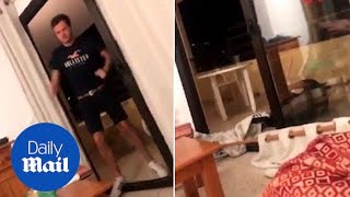 Scottish lads pull down curtain rail in Benidorm apartment - Daily Mail