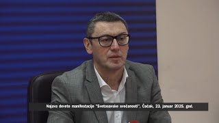 TV Galaksija 32-  REC VISE - KZN Najava devete manifestacije Svetosavske svecanosti 23 01 2025