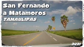 #SanFernando a #Matamoros, #Tamaulipas. Ruta completa. 134 km. 1h 30 min. Carreteras de México