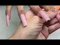 acrylic nails pink nail art tutorial