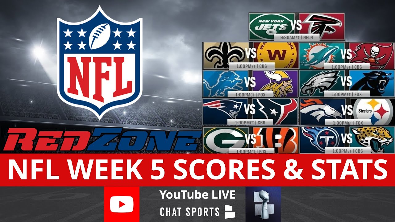 NFL RedZone Live Streaming Scoreboard | NFL Week 5 Scores, Stats ...