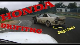 Drift trains in the Honda!  Ebisu summer 2017