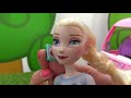 elsa doll and baby doll on a picnic in the park a barbie video