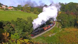 LMS Black 5 No 5428 'Eric Treacy' on the freight service at the NYMR Autumn Steam Gala