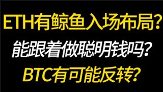 ETH有鲸鱼入场布局？能跟着做聪明钱吗？BTC有可能反转？9.9 比特币，以太坊，行情分析！交易首选#okx