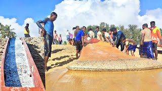 கரைவலையில் மீன்பிடித்து  கருவாடு போட தயாராகுதல் | Preparation to make Dryfish | kaluthavalai beach