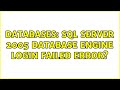 Databases: SQL Server 2005 database engine login failed error? (3 Solutions!!)