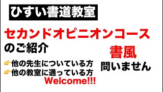 【ひすい書道教室】セカンドオピニオンコースのご紹介