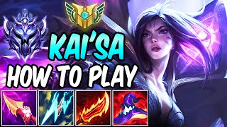 S+ HOW TO PLAY KAI'SA GUIDE  | Best Build \u0026 Runes Season 13 | Diamond Commentary | League of Legends