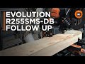 Evolution R255SMS-DB double bevel mitre saw follow up.