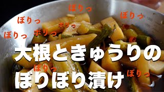 【痩せるレシピ】しょうが薫る大根ときゅうりのぼりぼり漬け【ダイエット作り置き】