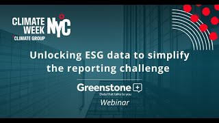 Unlocking ESG data to simplify the reporting challenge