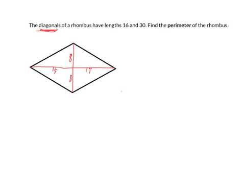 Finding perimeter of rhombus given diagonals Finding perimeter of rhombus given diagonals