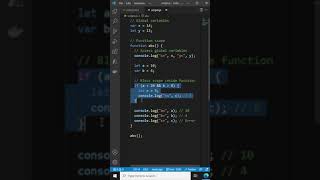 let vs var - Scopes explained - JavaScript Tutorial for Beginners