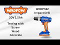 WADFOW WCDP522 Impact Drill Testing on Concrete & Wood #diy #powertool #wadfow #handtool