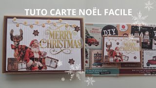 🎅 TUTO CARTE NOËL FACILE 🎅  DIY CARD MAKING #scrapbooking #tuto #noel