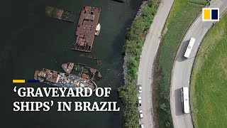 Brazil’s ‘graveyard of ships’ threatens Rio de Janeiro marine life and economy