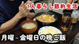 【1人暮らし節約生活】節約会社員、平日仕事終わりの晩ご飯！！自炊で豊かに過ごす