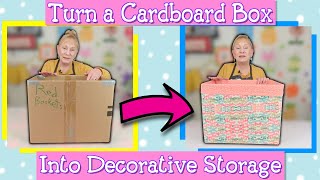 Turn a Cardboard Box Into Decorative Storage | The Sewing Room Channel